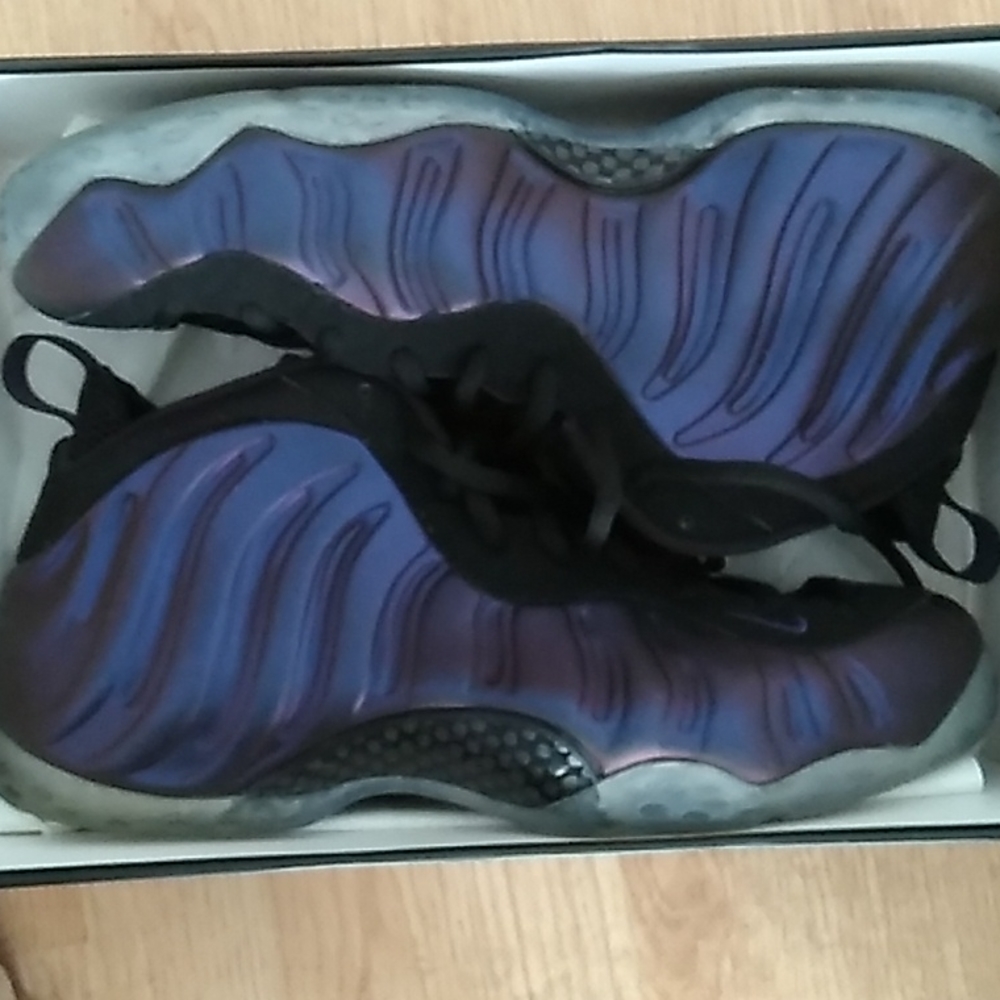 Air Foamposite One ,Sz13,black varsity purple noir violet varsity